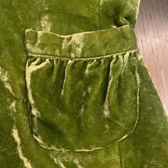 Green velvet womens jacket - Picture 4 of 10